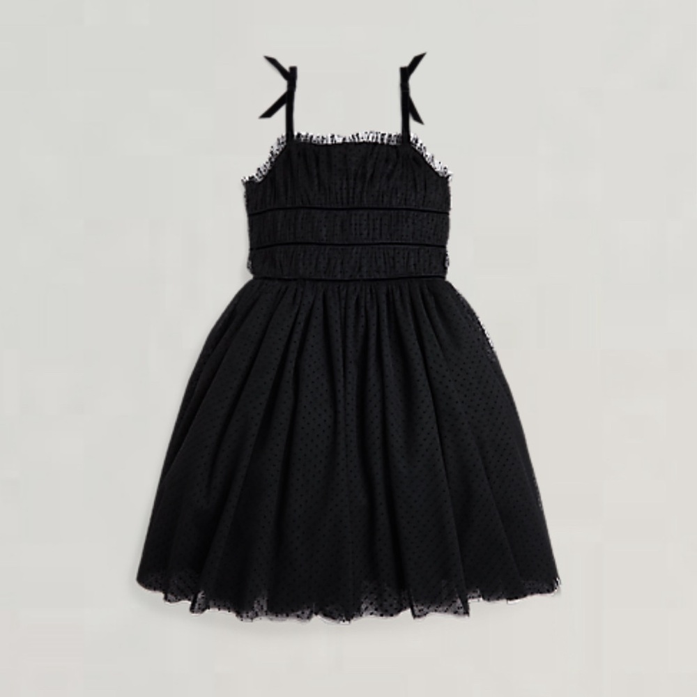Ralph Lauren Girls Polka-Dot Tulle Dress